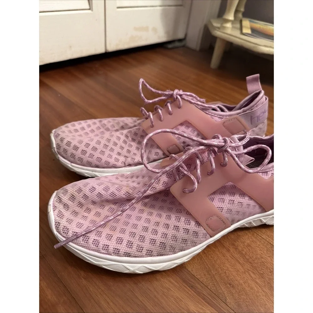 HEY DUDE Mistrall Mesh Sneakers Women's Lace Up Casual Size 10 Lilac Shoes